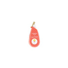 Coral pink Deco Rush tape dispenser by Hobonichi with candy designs on white background