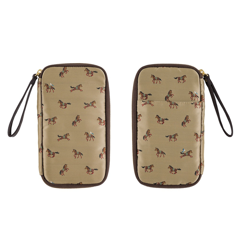 Hobonichi Small Drawer Pouch - Bow &amp; Tie: Galloping Horses at Boston General Store