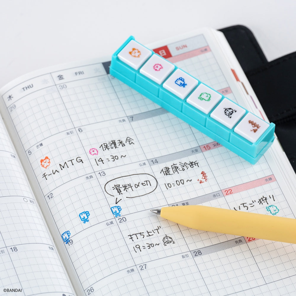 Kodomo no Kao x Hobonichi Pochitto6 Push-Button Stamp - Tamagotchi at Boston General Store