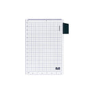 A clear A6-sized pencil board for Hobonichi Techo HON planners, with dark blue grid pattern, ruler measurements, and bookmark tab against white background