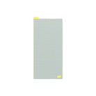 Gray Weeks sized pencil board with yellow grid against white background