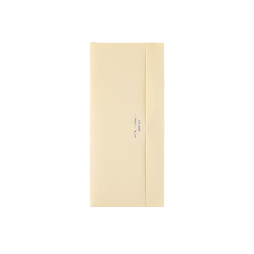 A cream paper pocket envelope for Hobonichi Techo Weeks planners on white background