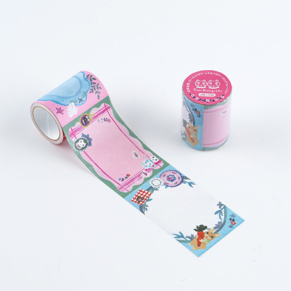 Yumi Kitagishi: Sticky Note Roll - White Cat’s Table Decorations at Boston General Store