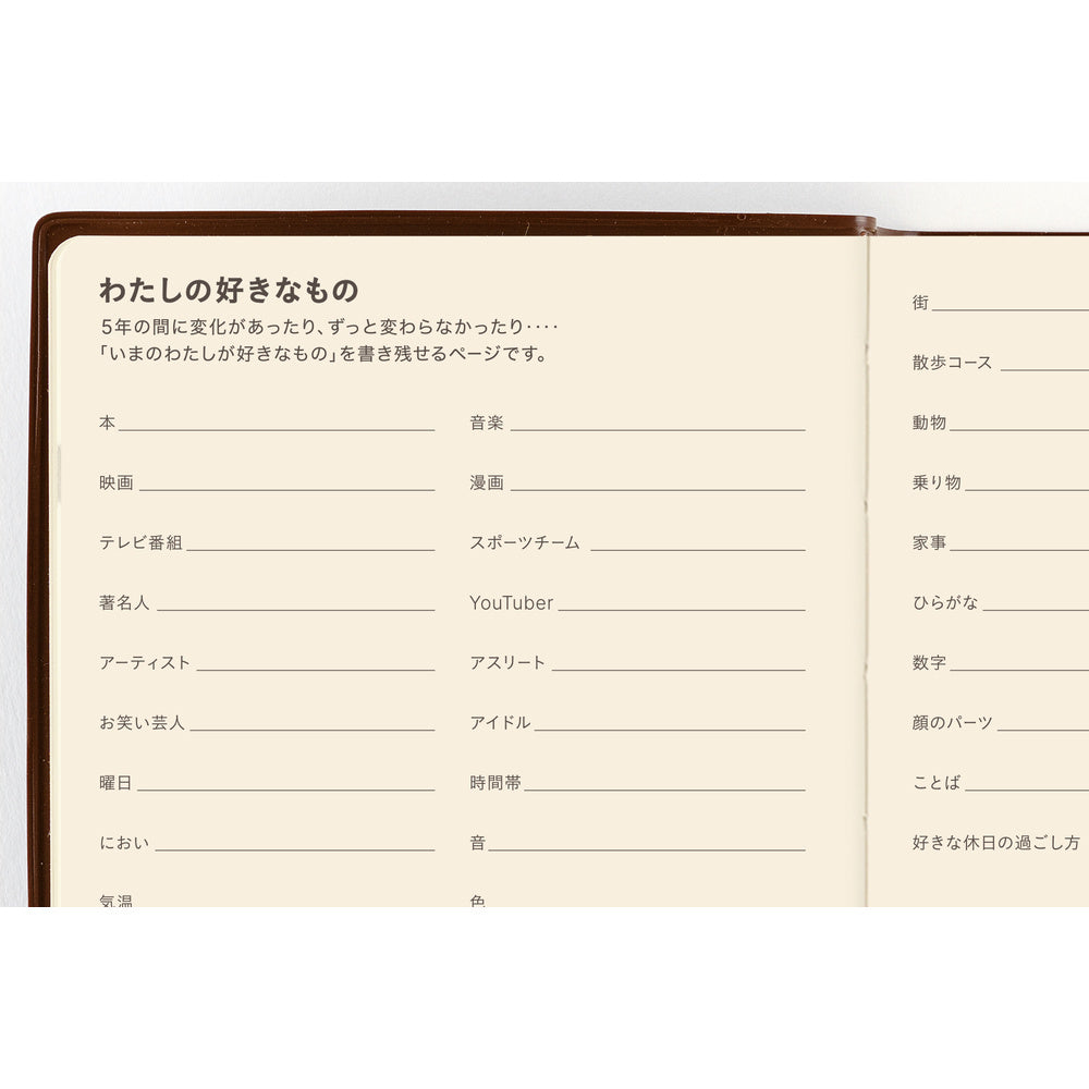 A Hobonichi Techo 5-year planner, for the years 2027-2031