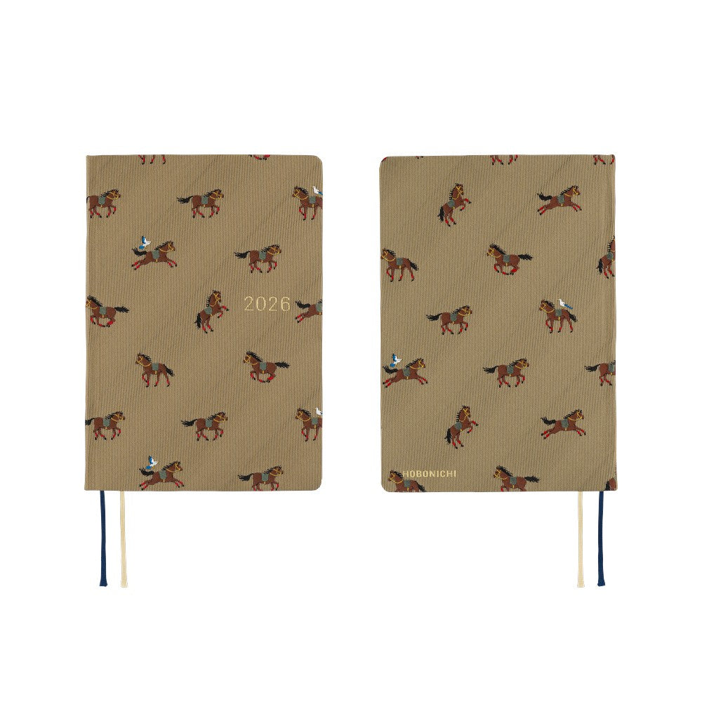 Hobonichi Techo HON A6 2026 - Bow & Tie: Galloping Horses at Boston General Store