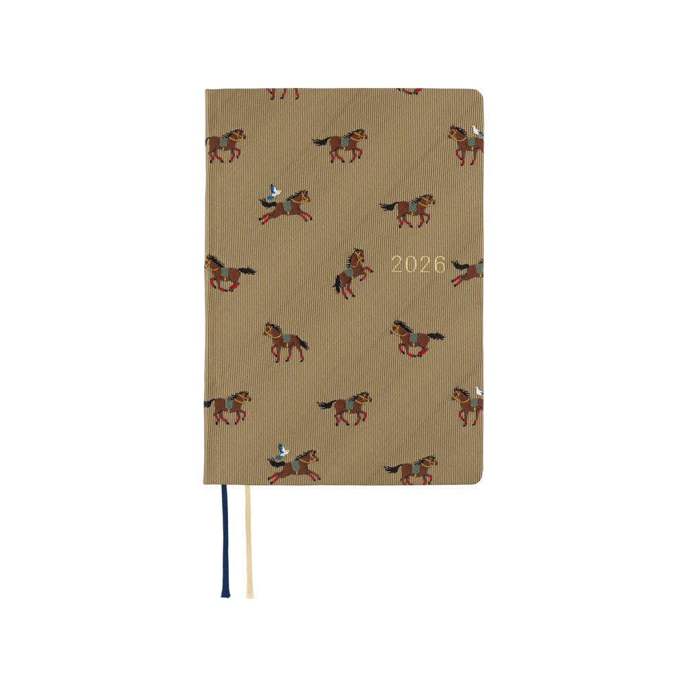 Hobonichi Techo HON A6 2026 - Bow &amp; Tie: Galloping Horses at Boston General Store