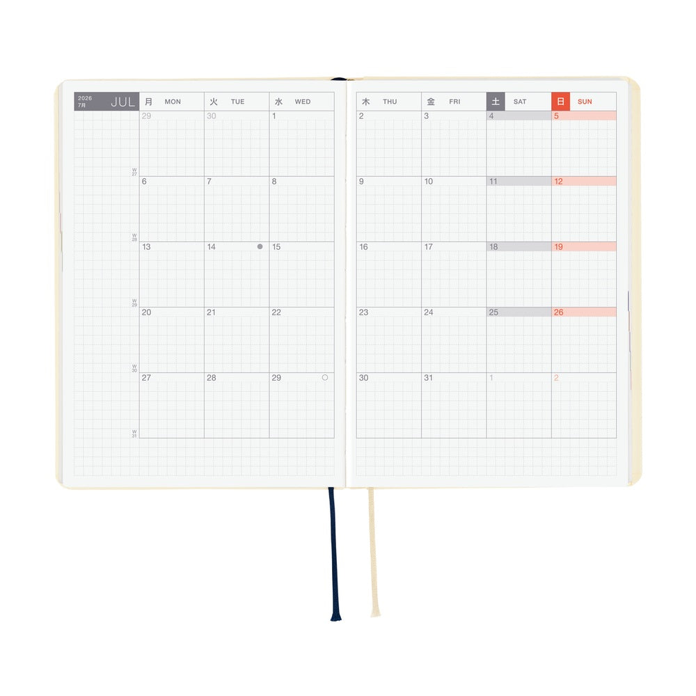 Hobonichi Techo HON A6 2026 - Slash (Ivory) at Boston General Store