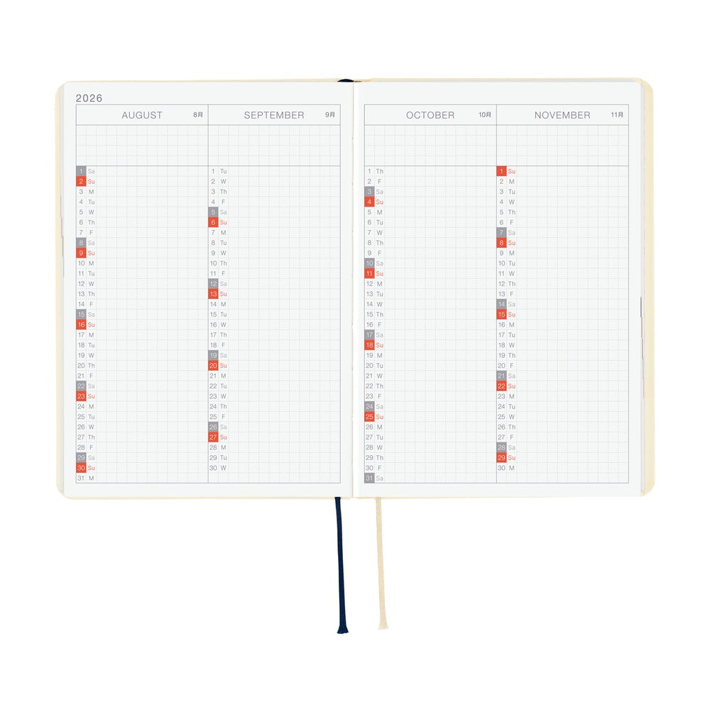 Hobonichi Techo HON A6 2026 - Slash (Ivory) at Boston General Store