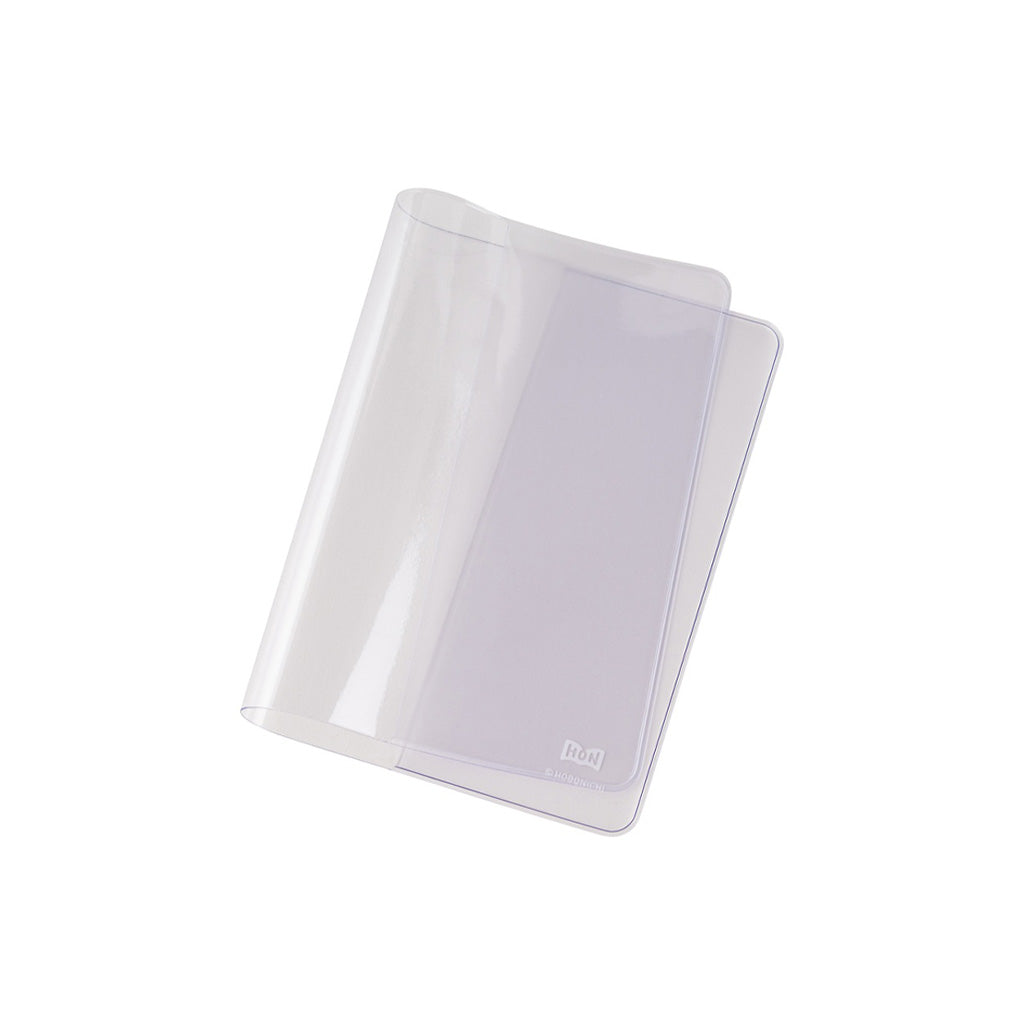 Clear PVC cover for A6 Hobonichi HON book on white background