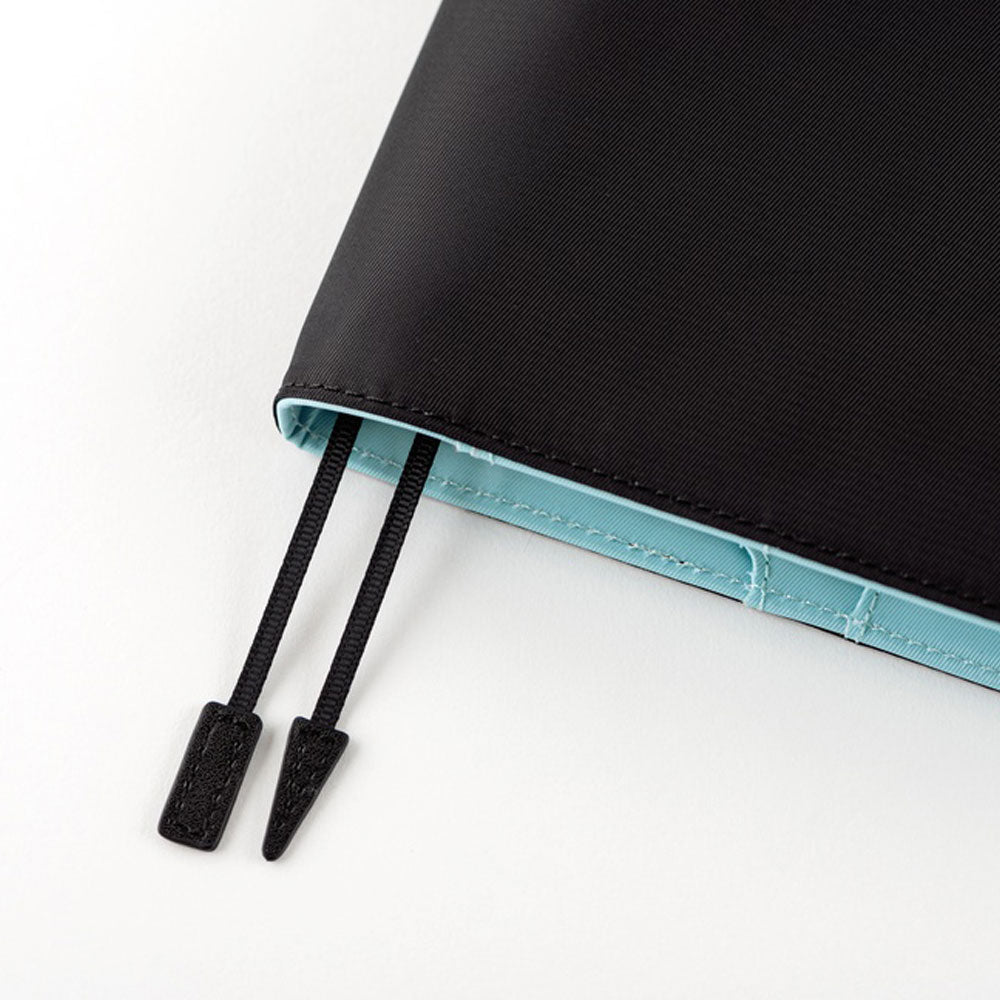 Hobonichi Techo Cousin A5 2026 - Book with Cover - Colors: Black x Clear Blue at Boston General Store