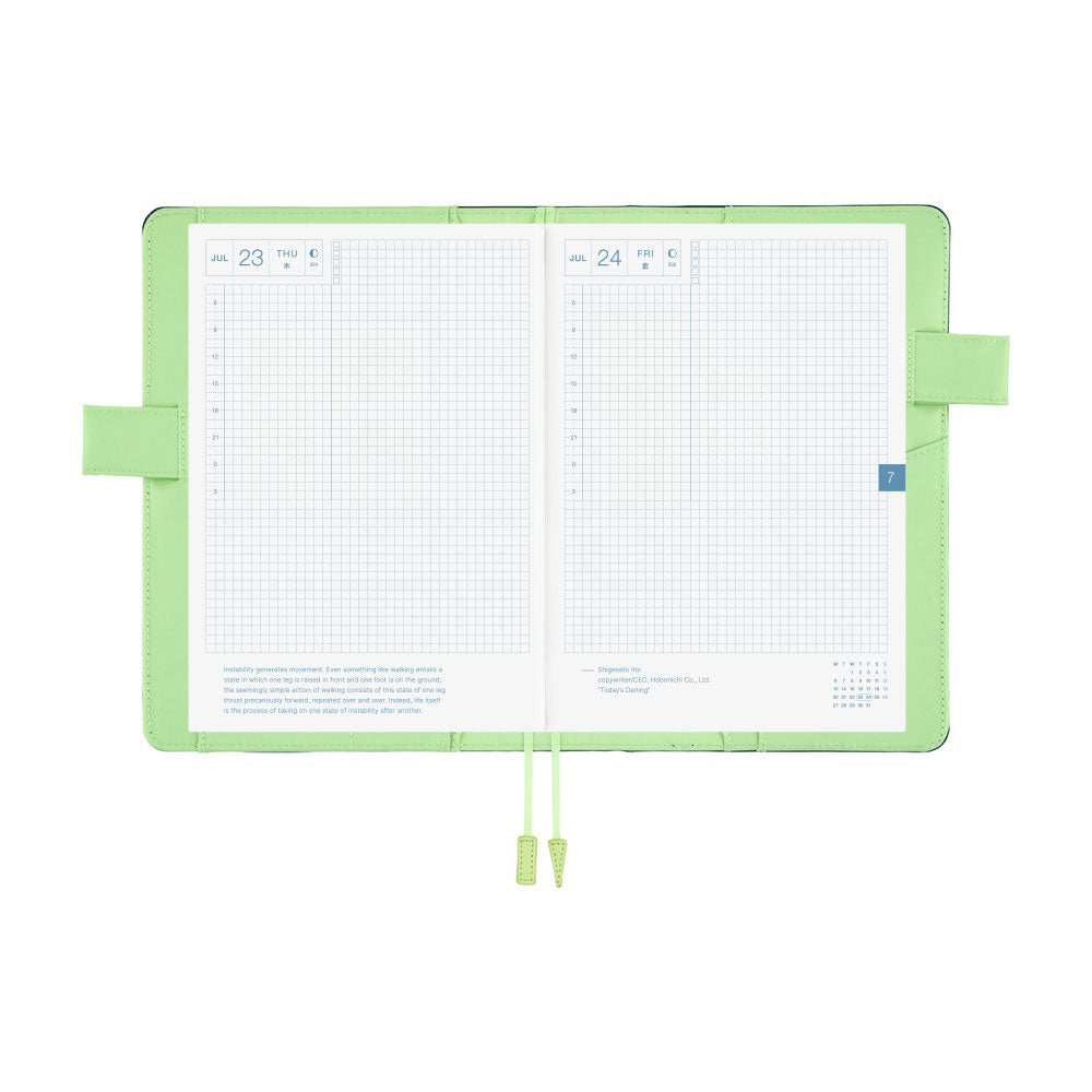 Hobonichi Techo Cousin A5 2026 - Book with Cover - Colors: Ivy Forest at Boston General Store