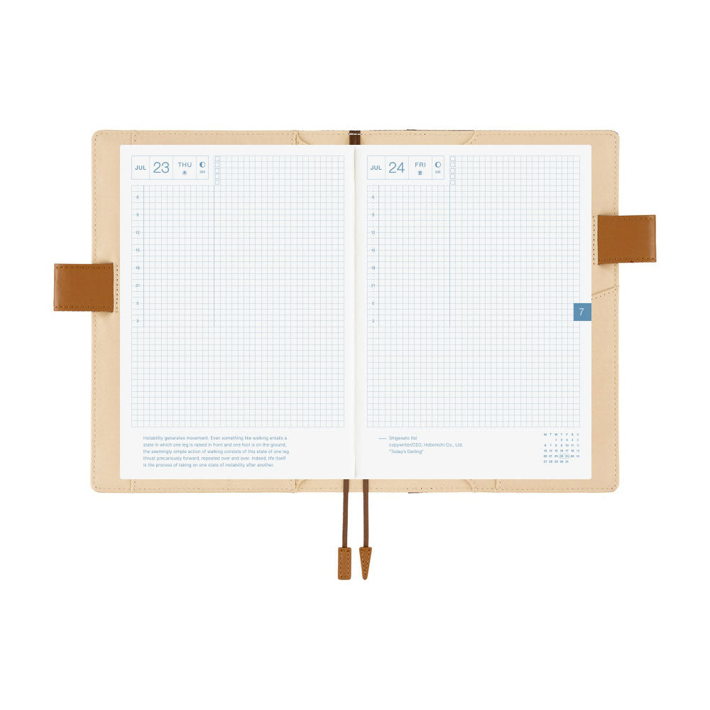 Hobonichi Techo Cousin A5 2026 - Book with Cover - Shirt Fabric: Foggy Plaid at Boston General Store