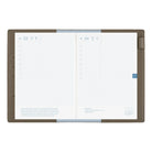 Hobonichi Techo Cousin A5 2026 - Book with Cover - Leather: Taut (Gray & Light Blue) Boston General Store