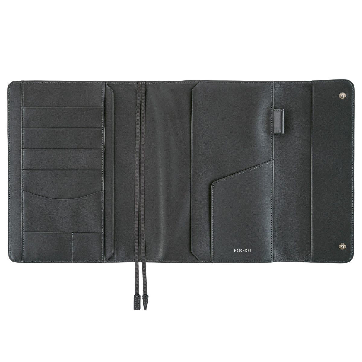 Hobonichi Techo Cover Cousin A5 - Leather: Charcoal Gray (Cover Only, No Book) Boston General Store