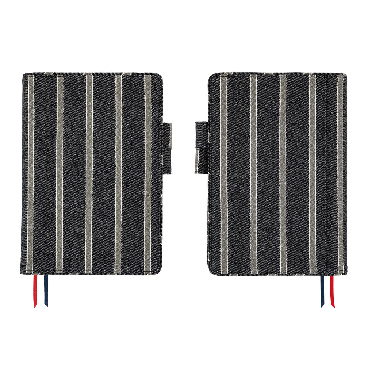 Hobonichi Techo Cover Cousin A5 - Lined Fabric: Twill (Navy x Gray) (Cover Only, No Book) Boston General Store