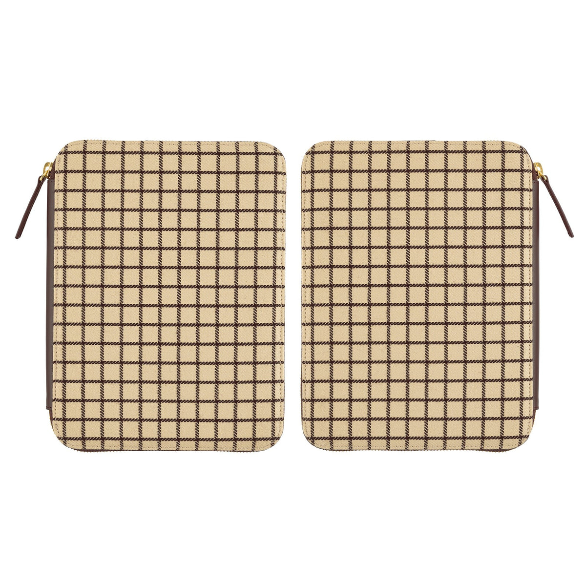 Hobonichi Techo Cover Cousin A5 - Taut Zipped (Café au Lait Plaid) (Cover Only. No Book) Boston General Store