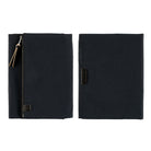 Black fabric Tragen zippered cover for Hobonichi Techo Cousin A5 planner on white background