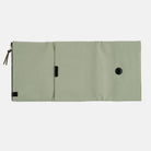 Oakmoss green fabric Tragen zippered cover for Hobonichi Techo Cousin A5 planner on white background