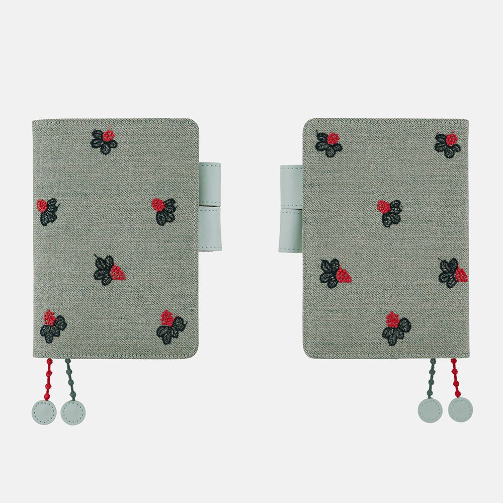 Hobonichi Techo Cover Original A6 - Mina Perhonen Light Berry Green Boston General Store