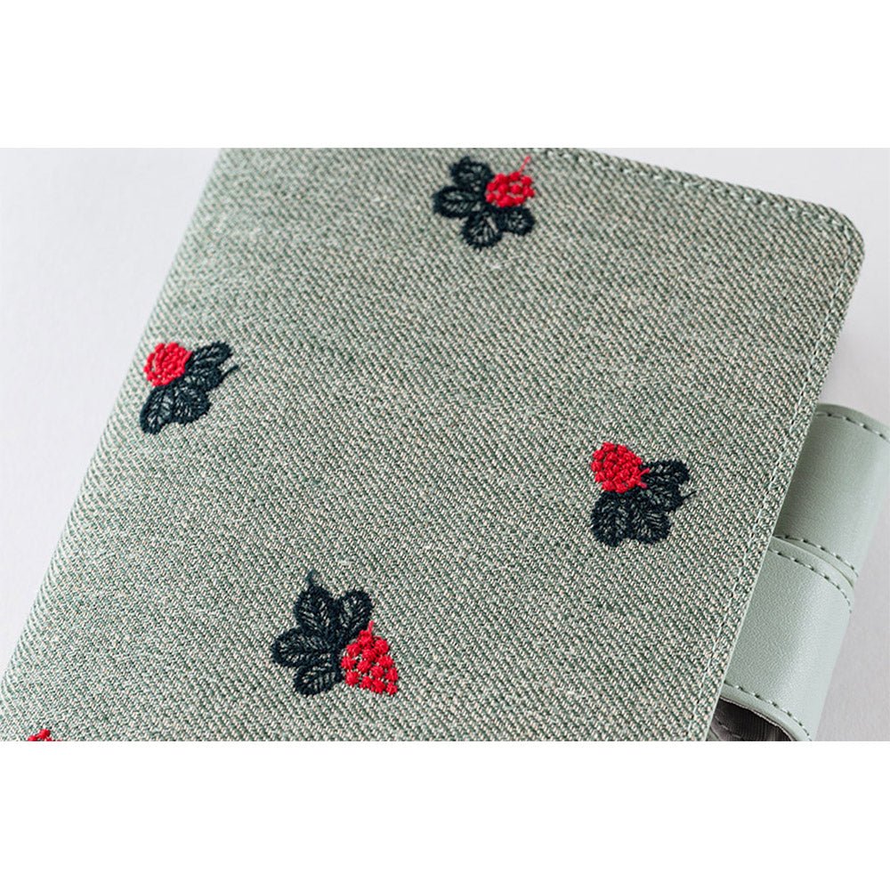 Hobonichi Techo Cover Original A6 - Mina Perhonen Light Berry Green Boston General Store