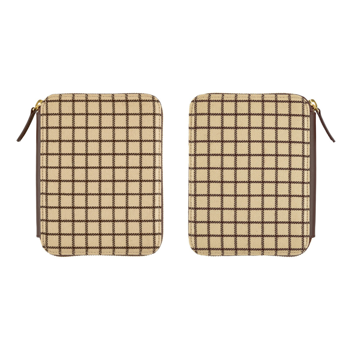 Hobonichi Techo Cover Original A6 - Taut Zipped (Café au Lait Plaid) (Cover Only. No Book.) Boston General Store