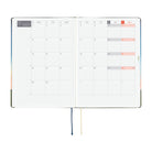 An open 2027 Hobonichi Techo HON hardcover planner showing a two-page monthly calendar layout for November, with two ribbon bookmarks hanging below on a white background.