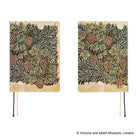 Front and back views of the 2027 Hobonichi Techo HON hardcover featuring the Vine botanical design with grape clusters and foliage, with two ribbon bookmarks on a white background.