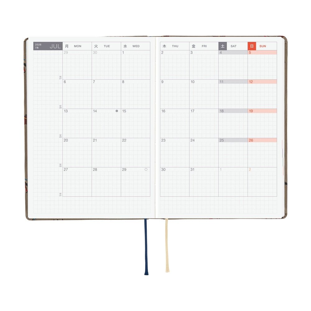 Hobonichi Techo HON A6 2026 - Bow & Tie: Galloping Horses Boston General Store