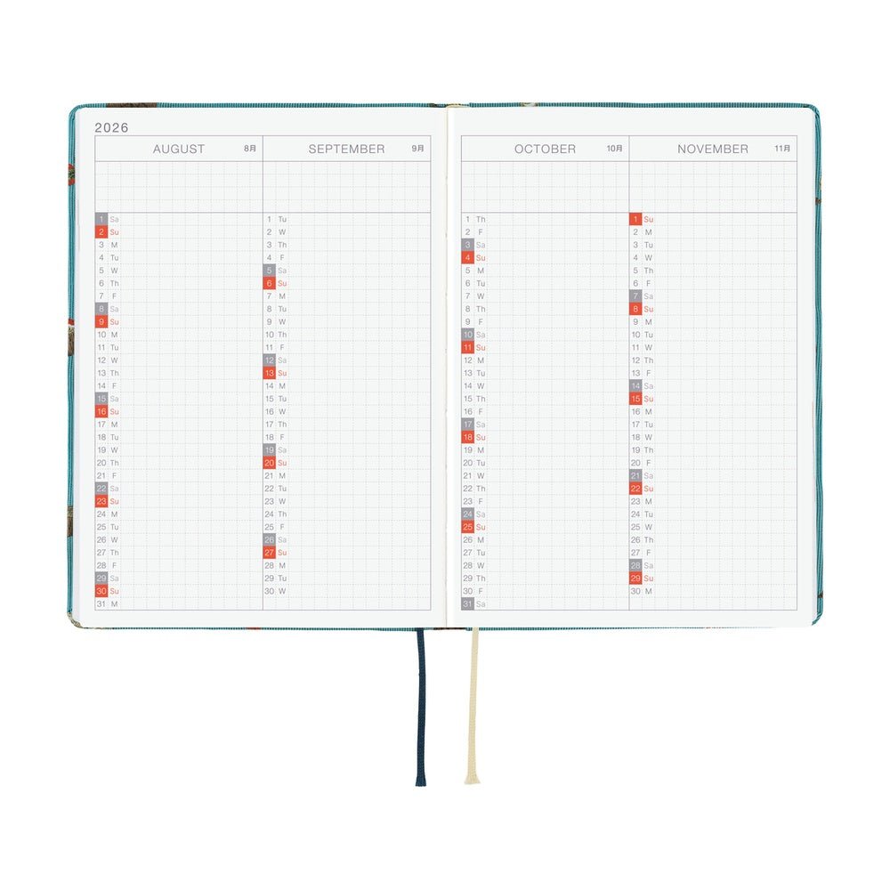 Hobonichi Techo HON A6 2026 - Bow &amp; Tie: In the Forest Boston General Store