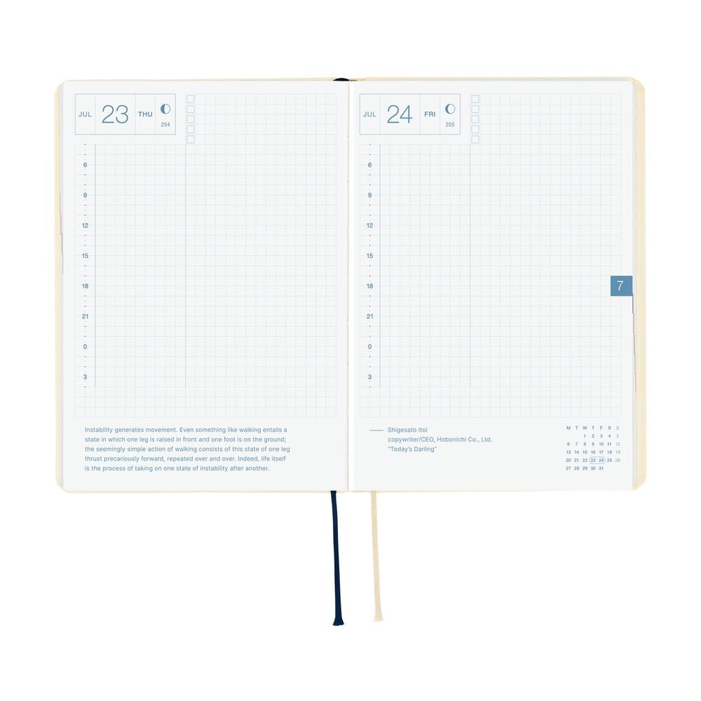 Hobonichi Techo HON A6 2026 - Slash (Ivory) Boston General Store