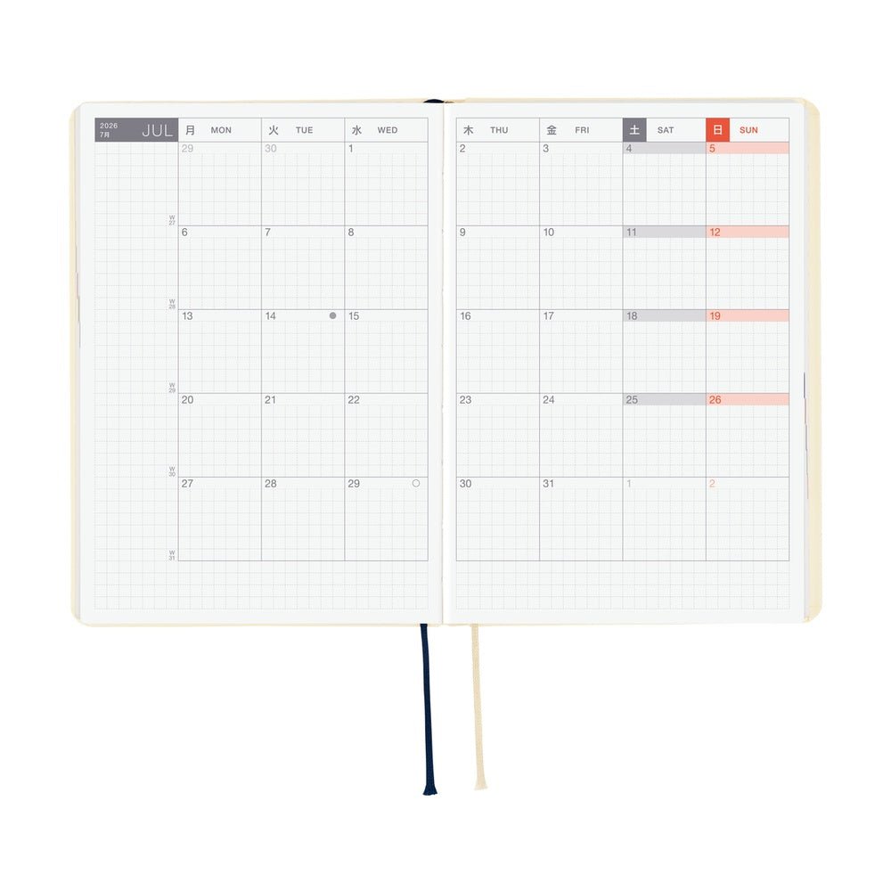 Hobonichi Techo HON A6 2026 - Slash (Ivory) Boston General Store