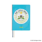 Hobonichi A6 HON 2026 planner with light blue hardcover with white circle and illustrated house and daisies in center
