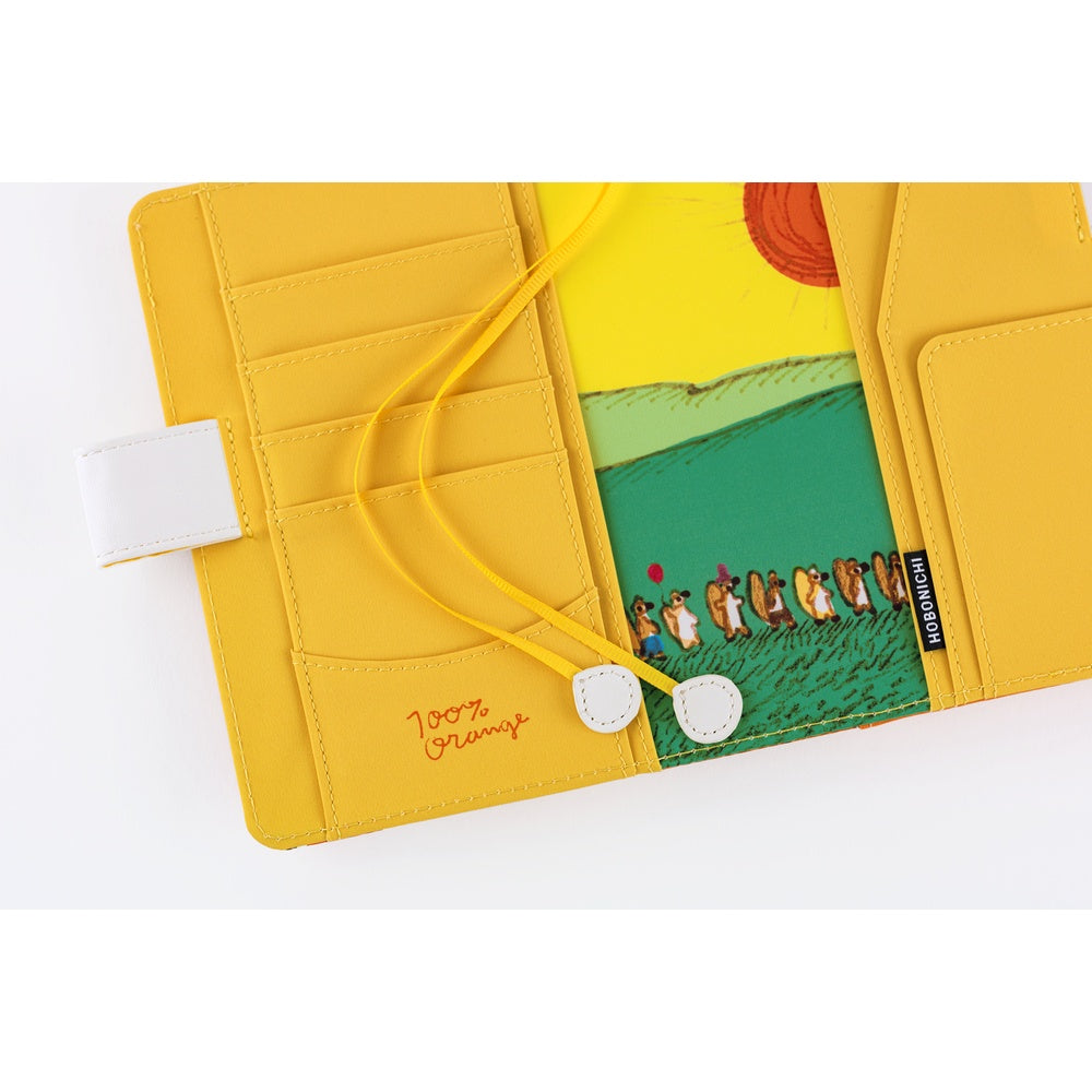 Hobonichi Techo Original A6 2026 - Book with Cover - 100%ORANGE: Squirrel Squadron at Boston General Store