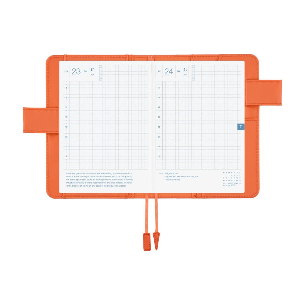 Hobonichi Techo Original A6 2026 - Book with Cover - Colors: Airy Flamingo Boston General Store