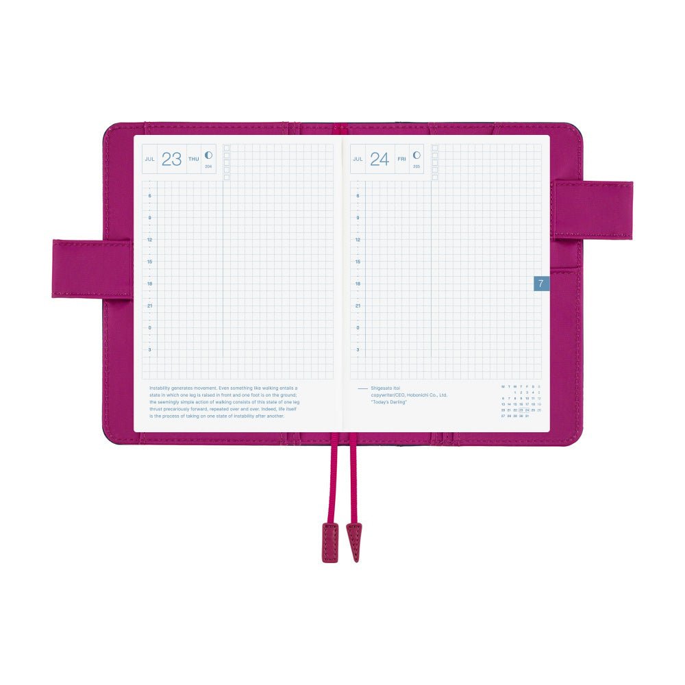 Hobonichi Techo Original A6 2026 - Book with Cover - Colors: Mystic Berry Boston General Store