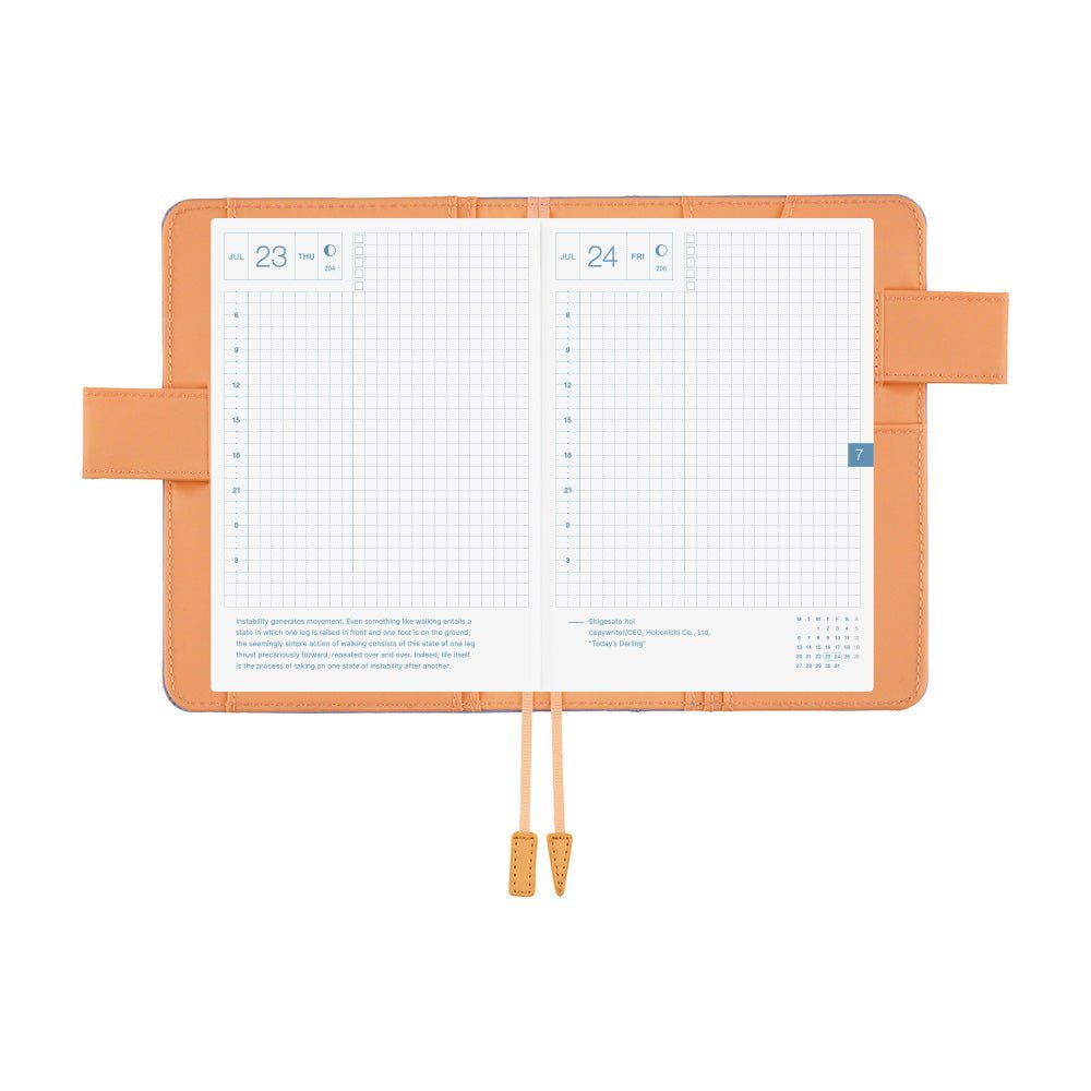 Hobonichi Techo Original A6 2026 - Book with Cover - Colors: Powder Blue Shell Boston General Store