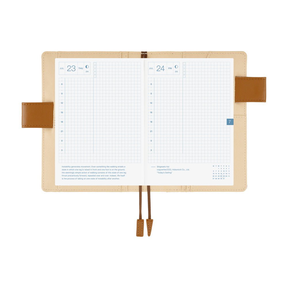 Hobonichi Techo Original A6 2026 - Book with Cover - Shirt Fabric: Foggy Plaid Boston General Store