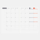 An open Hobonichi Techo A6 Original planner with spread for the month of November 2027 against white background