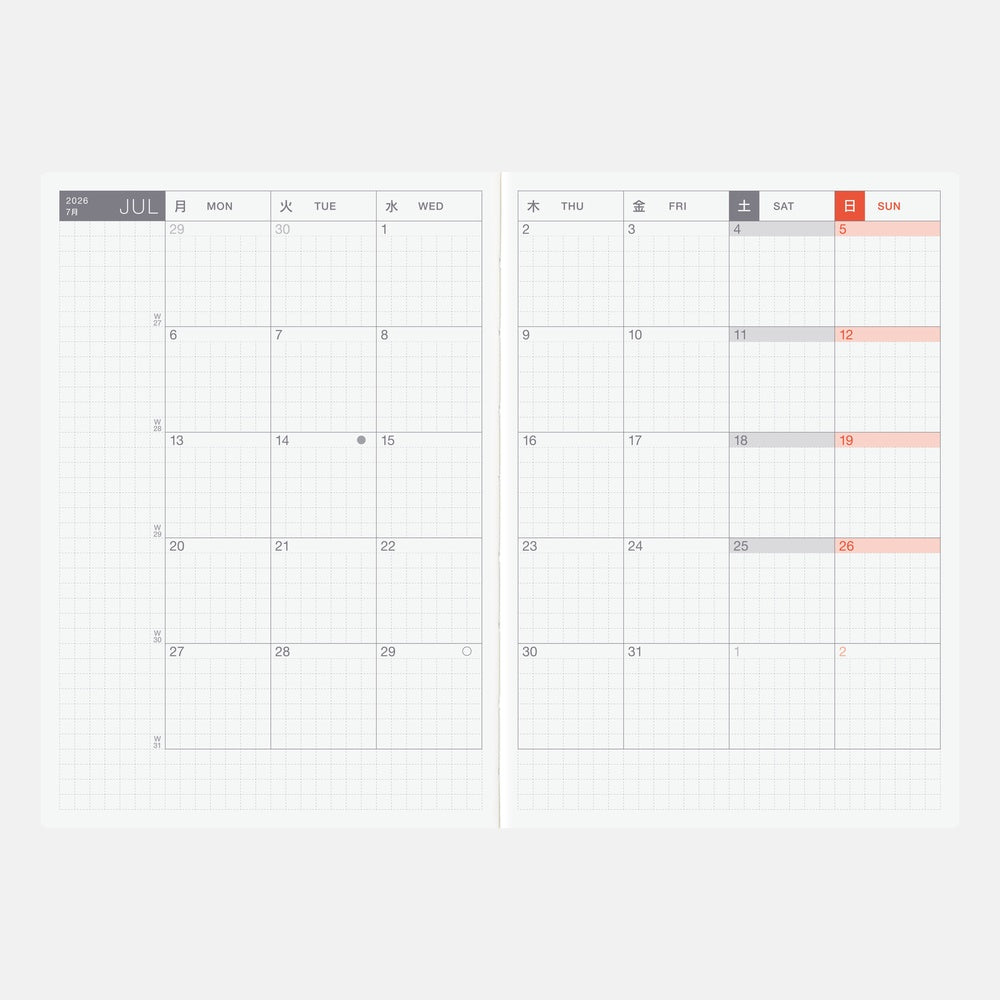 Hobonichi Techo Original A6 - 2026 at Boston General Store
