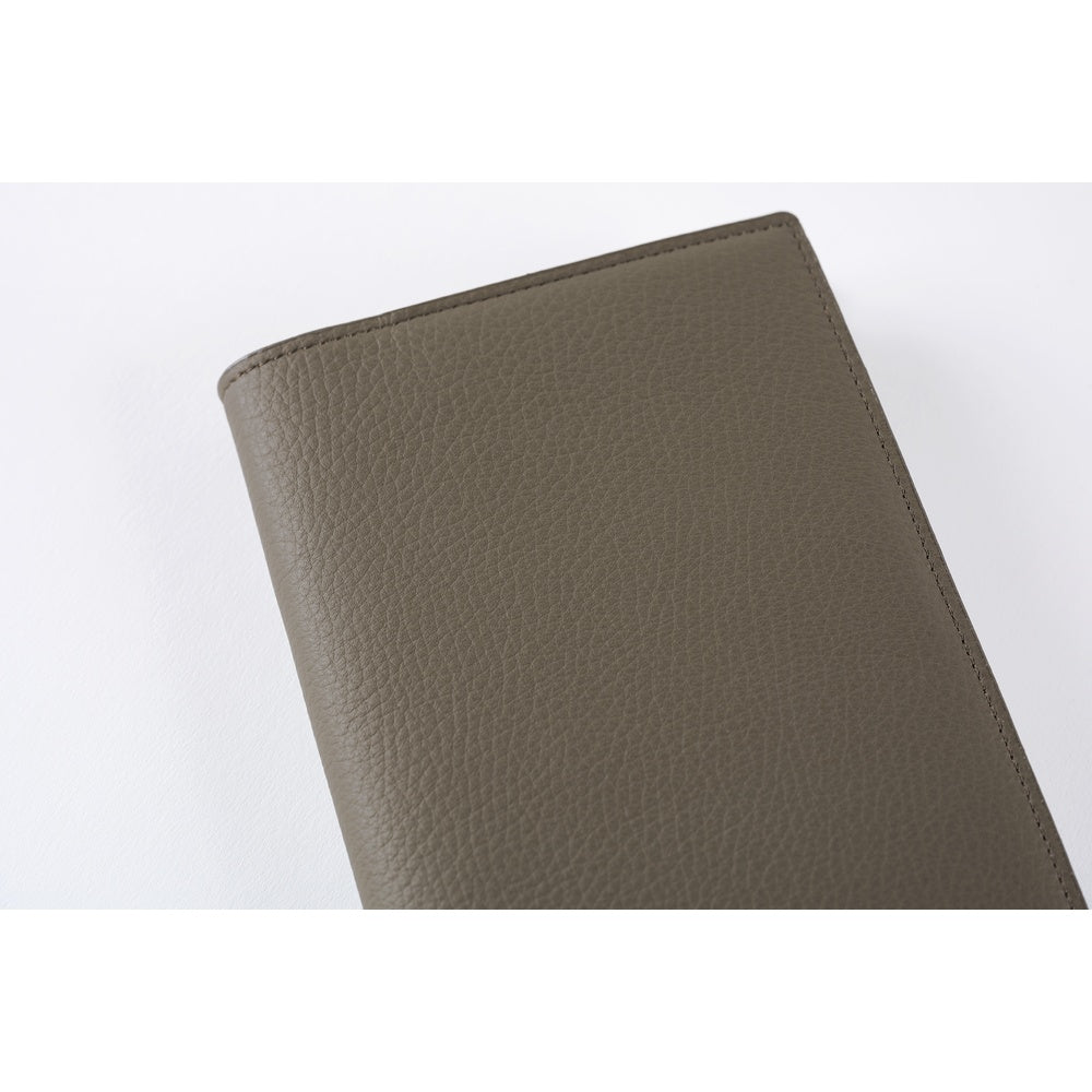 Hobonichi Techo Original A6 2026 - Book with Cover - Leather: Taut (Gray &amp; Light Blue) at Boston General Store