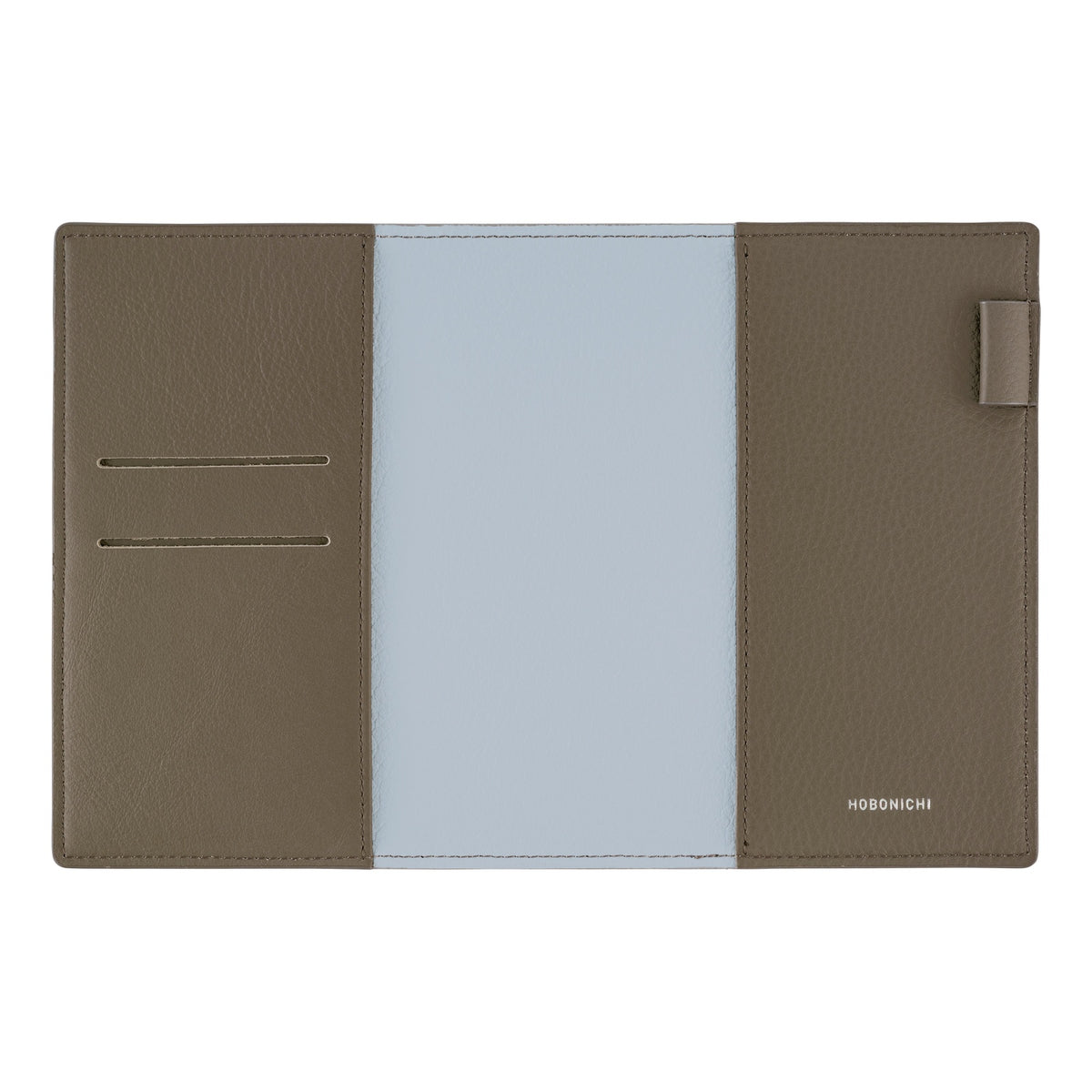 Hobonichi Techo Original A6 2026 - Book with Cover - Leather: Taut (Gray &amp; Light Blue) at Boston General Store