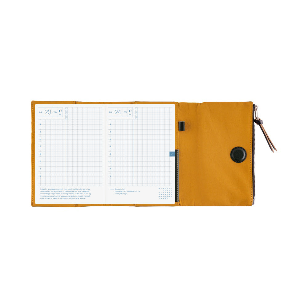Hobonichi Techo Original A6 2026 - Book with Cover - Tragen: Mustard at Boston General Store