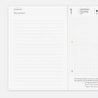 Hobonichi A6 Planner November introduction page on white background