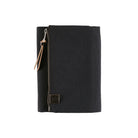 Black zippered Tragen cover for Hobonichi Techo A6 planner on white background