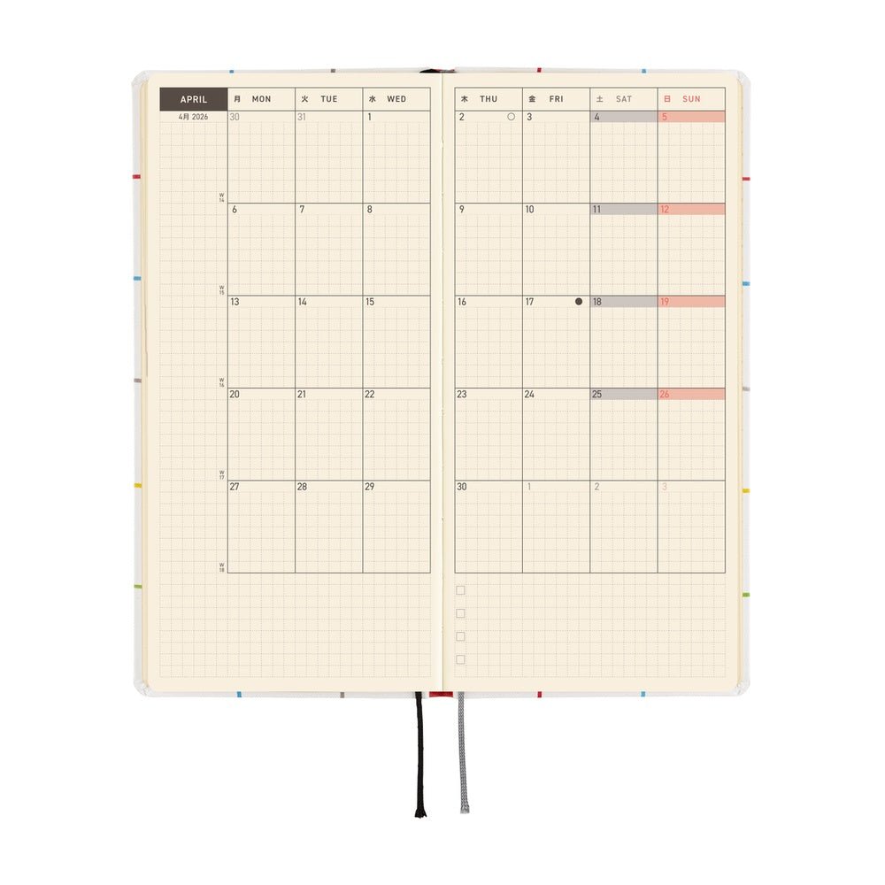 Hobonichi Techo Weeks 2026 - 100%ORANGE: Squirrel’s Moving Day Boston General Store
