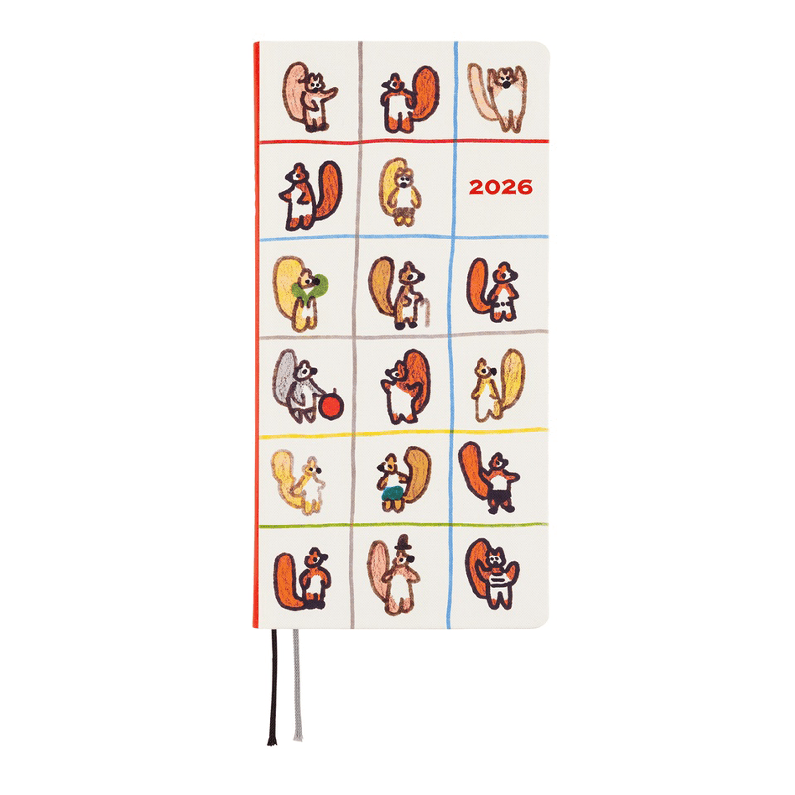 Hobonichi Techo Weeks 2026 - 100%ORANGE: Squirrel’s Moving Day Boston General Store