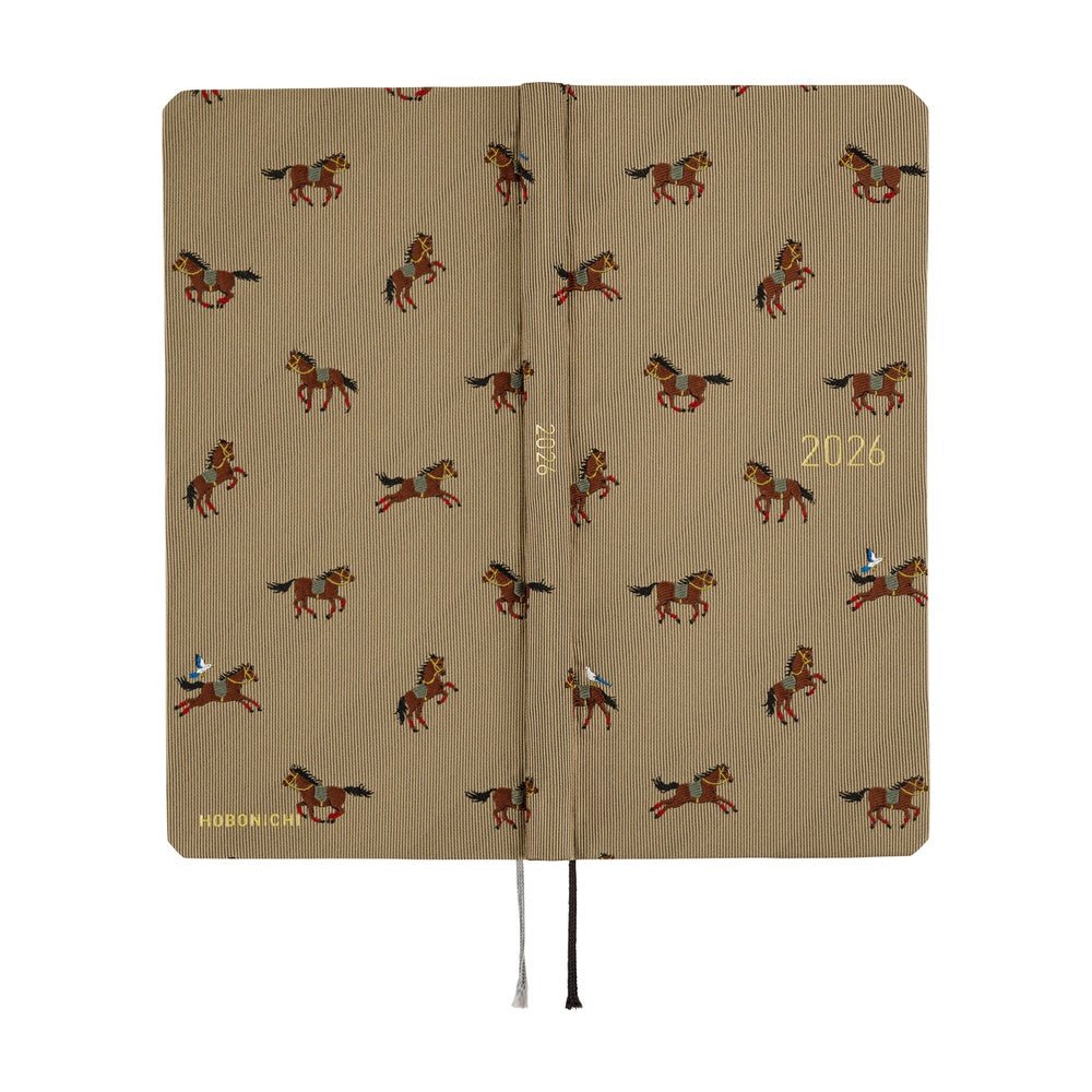 Hobonichi Techo Weeks 2026 - Bow &amp; Tie: Galloping Horses Boston General Store