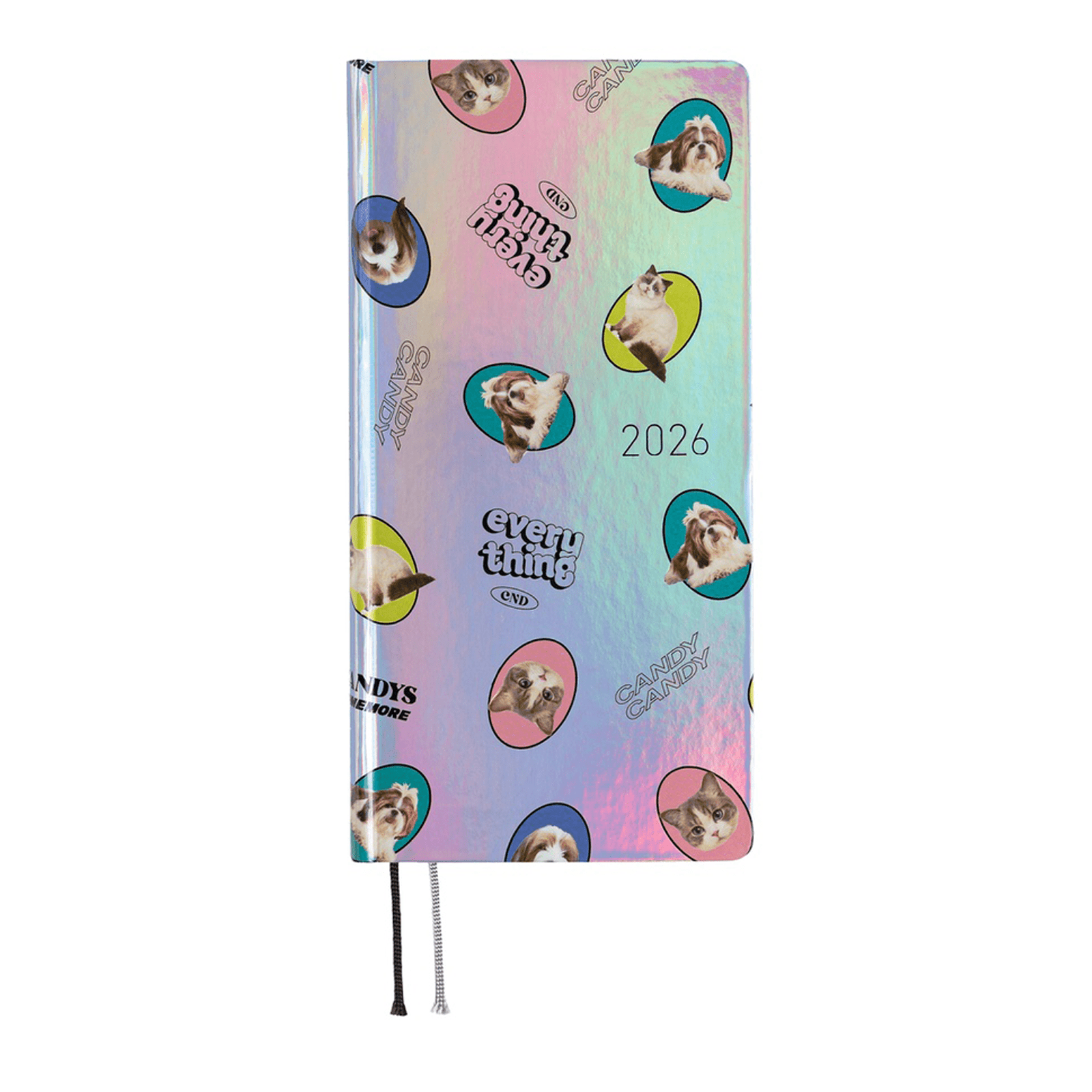 Hobonichi Techo Weeks 2026 - Candy Stripper: Random Dog & Cat (Aurora) Boston General Store