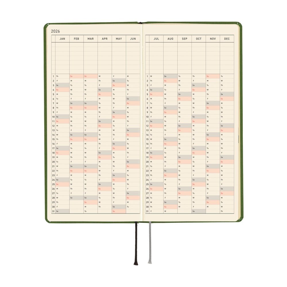 Hobonichi Techo Weeks 2026 - Colors: Antique Green Boston General Store
