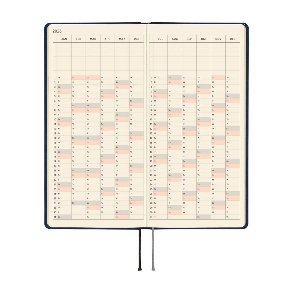 Hobonichi Techo Weeks 2026 - Colors: Cosmo Blue Boston General Store